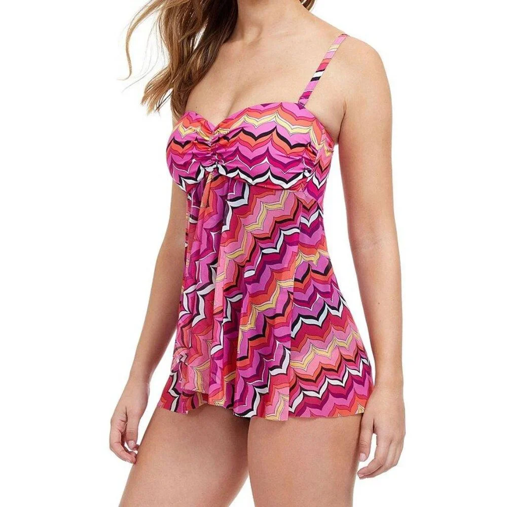 NWT Profile by GottexPalm Springs Bandeau One Piece Swimsuit